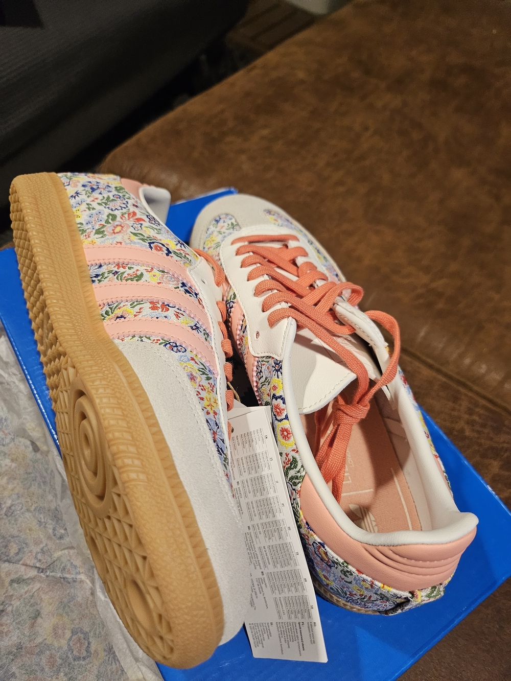 adidas Liberty London Pink Floral Low-Top Sneaker - Picture 2 of 5